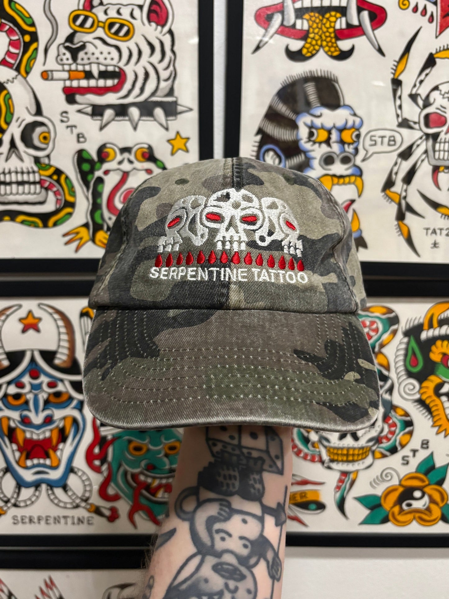 Camo bone cap (preorder)